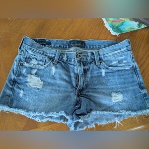 Lucky Brand Blue Distressed Jean Shorts